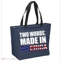 Funny Biden Two Words, Made In America Tote Bag thumb 2