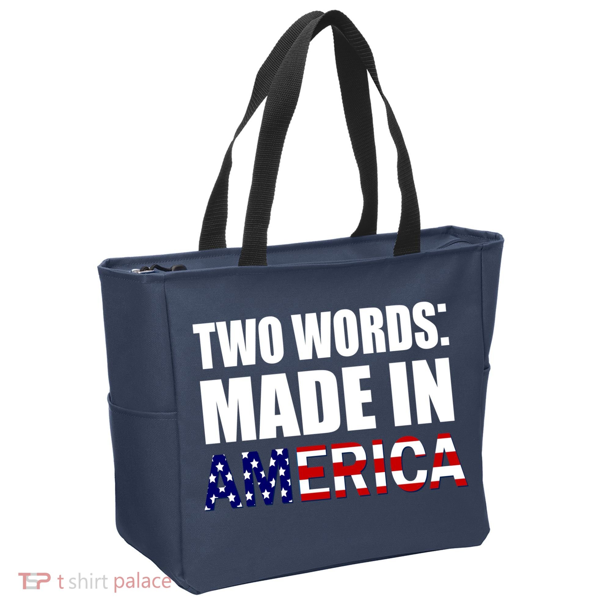 Funny Biden Two Words, Made In America Tote Bag