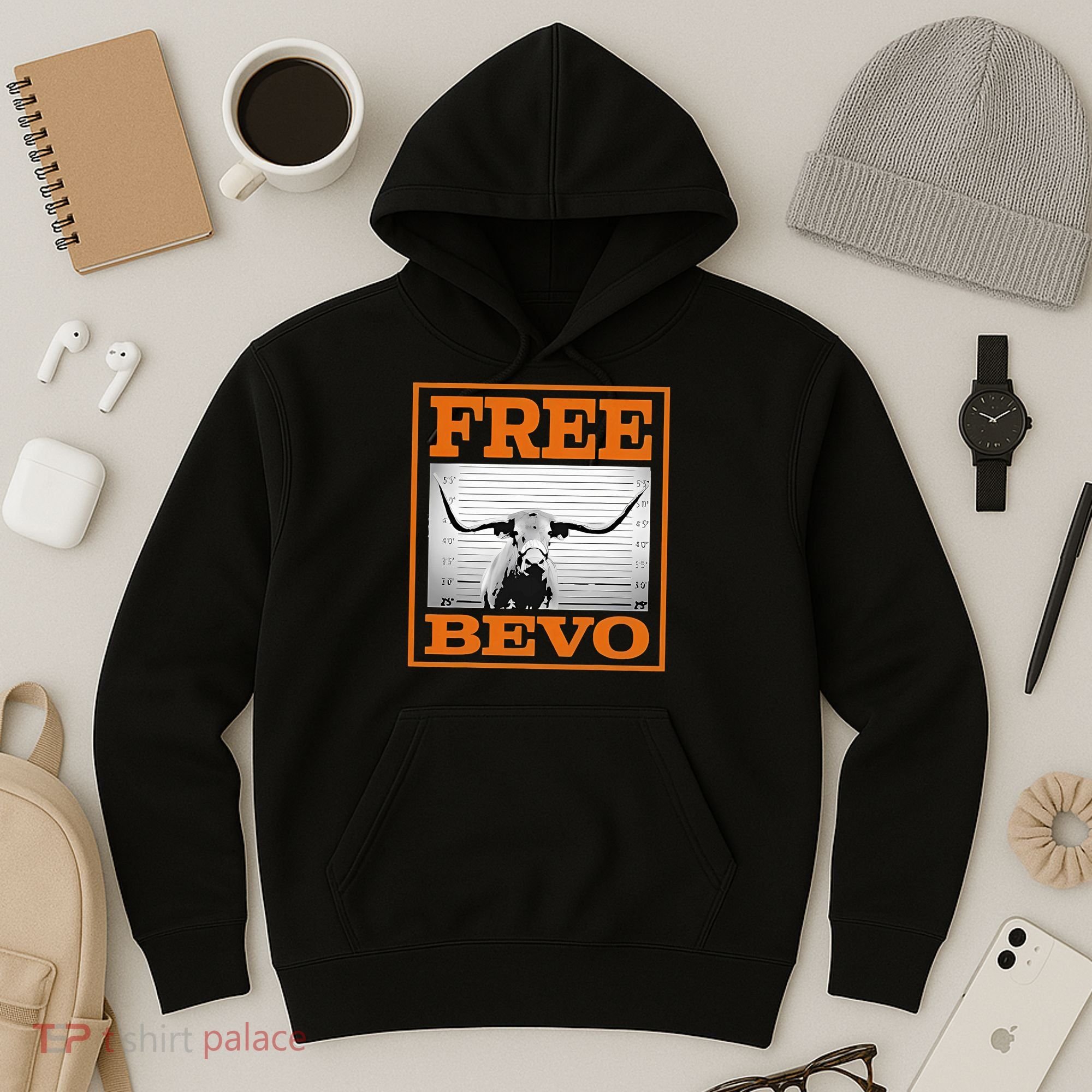Free Bevvo Texas Mascot Hoodie