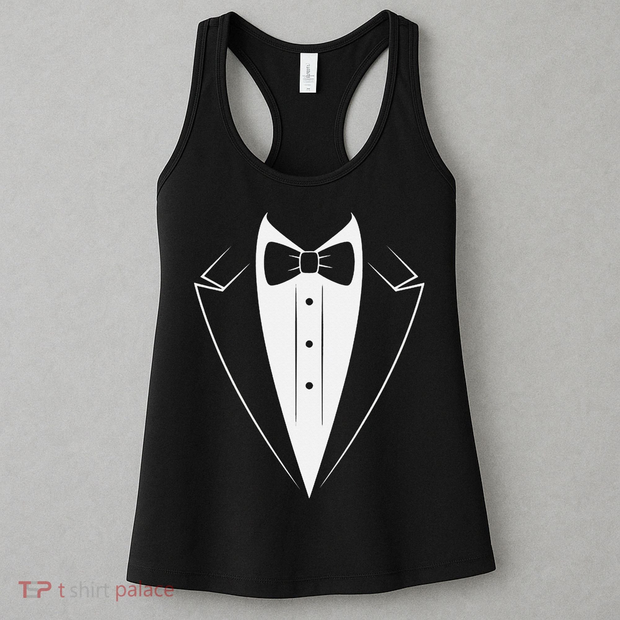Funny Bow Tie Tuxedo Costume Formal Party For Man Women's Tank Top