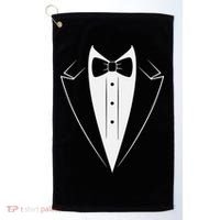 Funny Bow Tie Tuxedo Costume Formal Party For Man Golf Towel thumb 0
