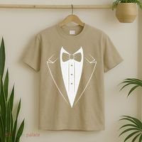 Funny Bow Tie Tuxedo Costume Formal Party For Man T-Shirt thumb 2
