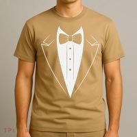 Funny Bow Tie Tuxedo Costume Formal Party For Man T-Shirt thumb 3
