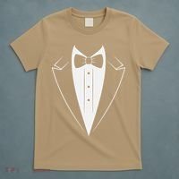 Funny Bow Tie Tuxedo Costume Formal Party For Man T-Shirt thumb 5