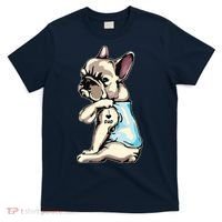 French Bulldog Tattoos I Love Dad Sitting Gift Fathers Day T-Shirt thumb 0