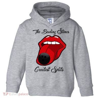 Funny Bowling The Bowling Stones Design Toddler Hoodie