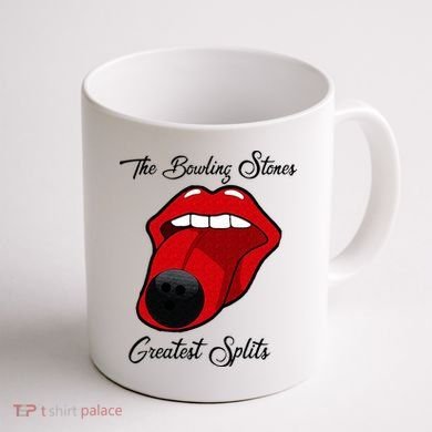 Funny Bowling The Bowling Stones Design Coffee Mug back