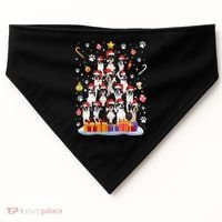 Funny Boston Terrier Dog Ugly Sweater Christmas Tree Xmas USA-Made Doggie Bandana thumb 0