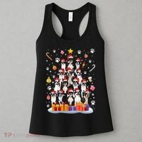 Funny Boston Terrier Dog Ugly Sweater Christmas Tree Xmas Women's Tank Top thumb 3