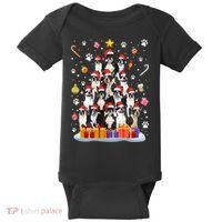 Funny Boston Terrier Dog Ugly Sweater Christmas Tree Xmas Baby Bodysuit thumb 0