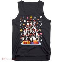 Funny Boston Terrier Dog Ugly Sweater Christmas Tree Xmas Tank Top thumb 0