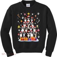 Funny Boston Terrier Dog Ugly Sweater Christmas Tree Xmas Kids Sweatshirt thumb 0