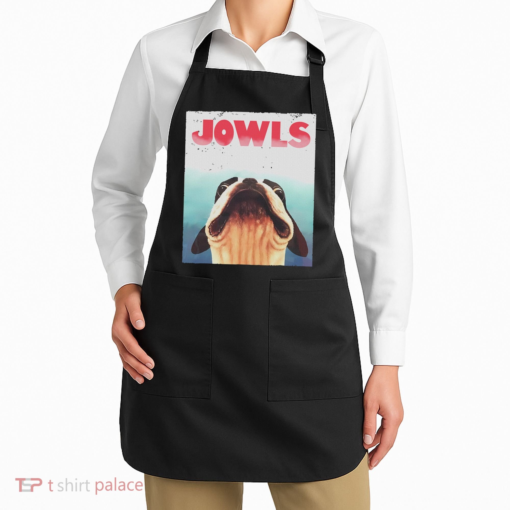 Funny Boston Terriers Jowls Dog Mom, Dog Dad Apron