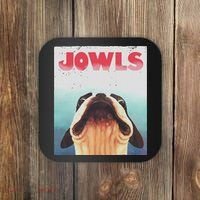 Funny Boston Terriers Jowls Dog Mom, Dog Dad Coaster thumb 0