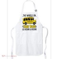 Funny Back To School Funny The Wheels On The Bus Kids Boy Apron thumb 0