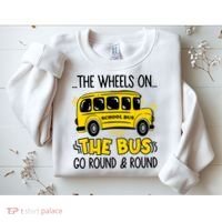 Funny Back To School Funny The Wheels On The Bus Kids Boy Sweatshirt thumb 2