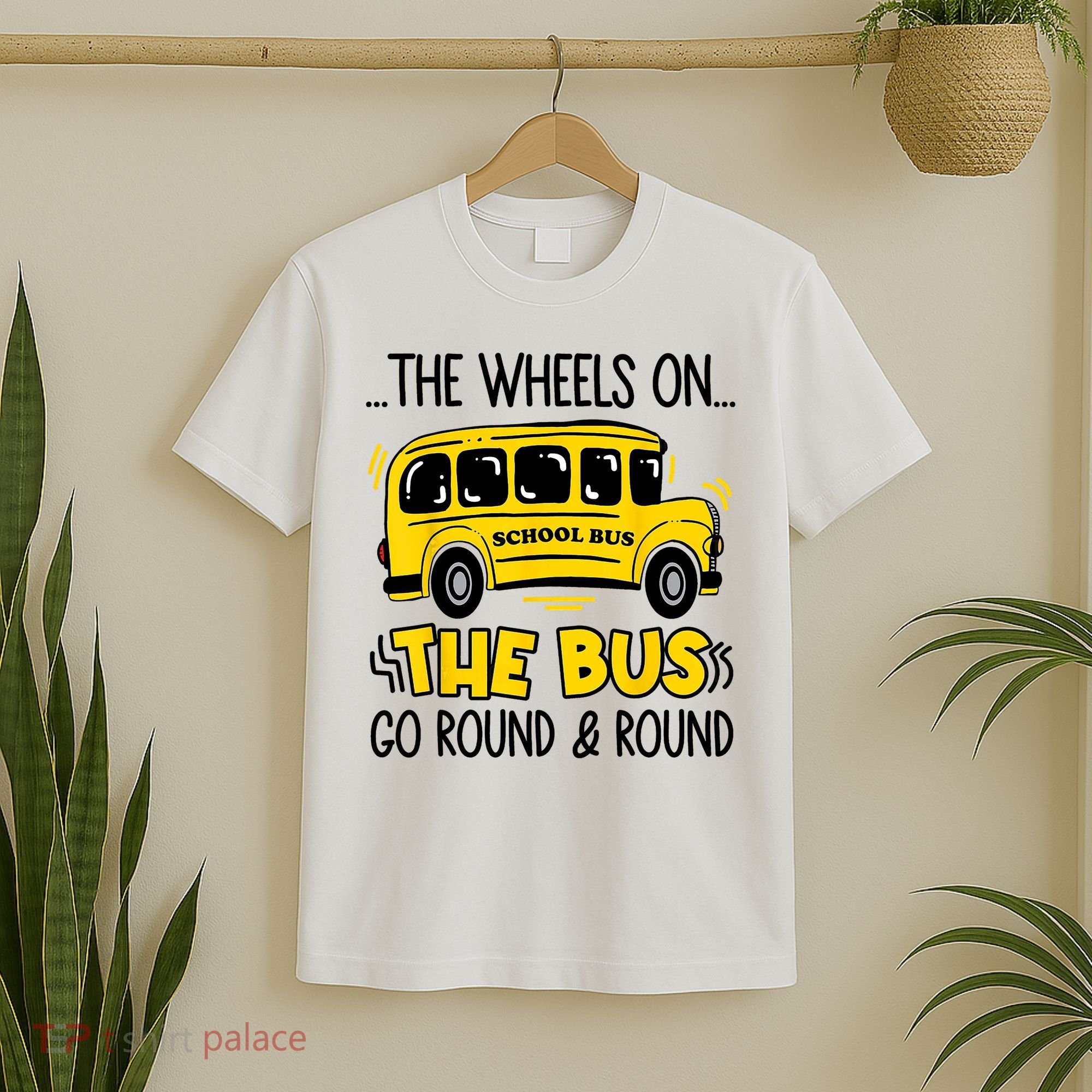 Funny Back To School Funny The Wheels On The Bus Kids Boy T-Shirt