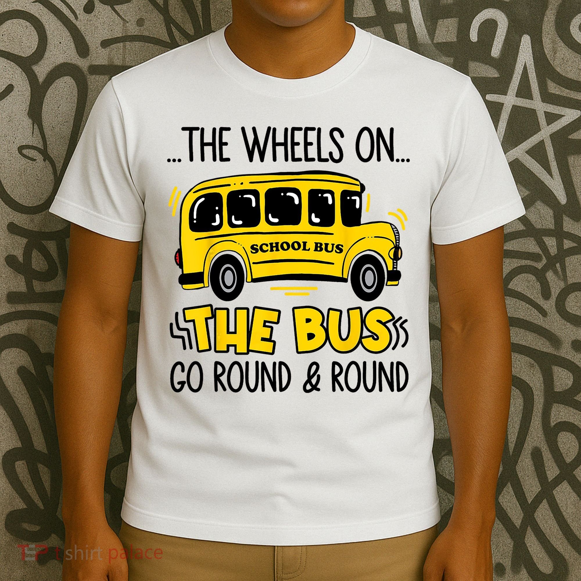 Funny Back To School Funny The Wheels On The Bus Kids Boy T-Shirt