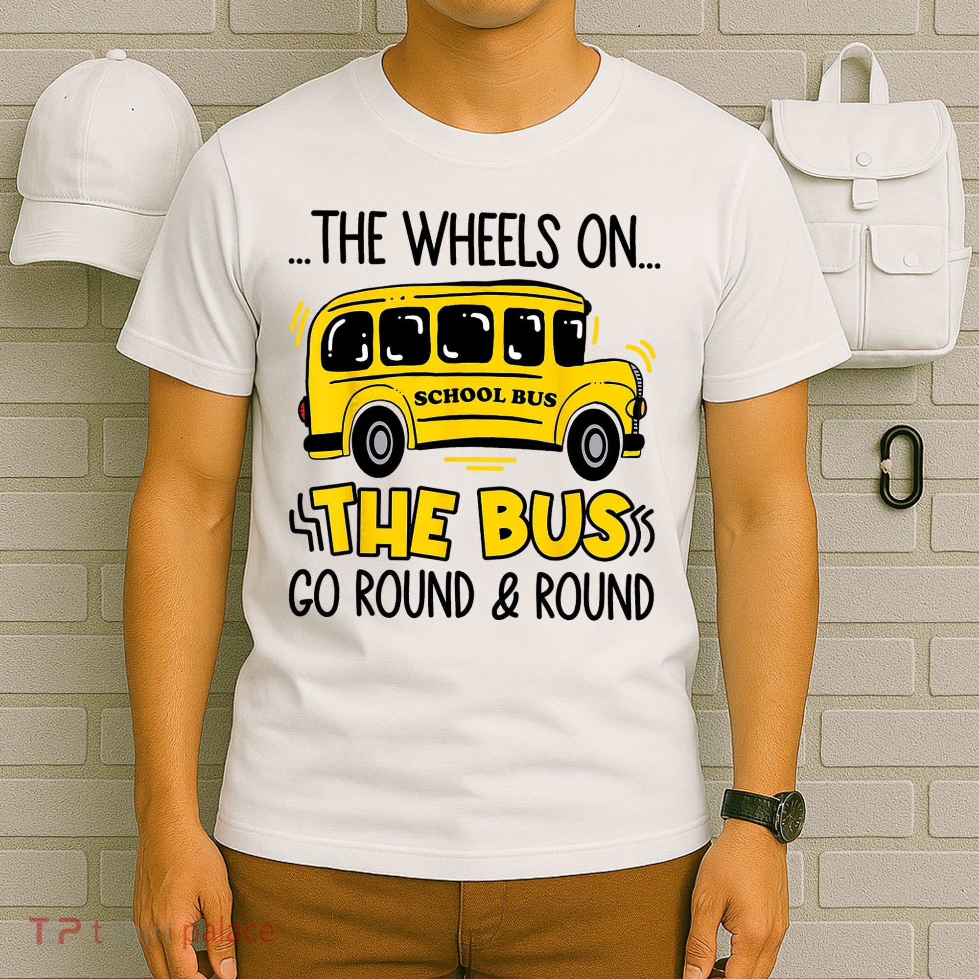 Funny Back To School Funny The Wheels On The Bus Kids Boy T-Shirt