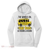 Funny Back To School Funny The Wheels On The Bus Kids Boy Women's Hoodie thumb 0