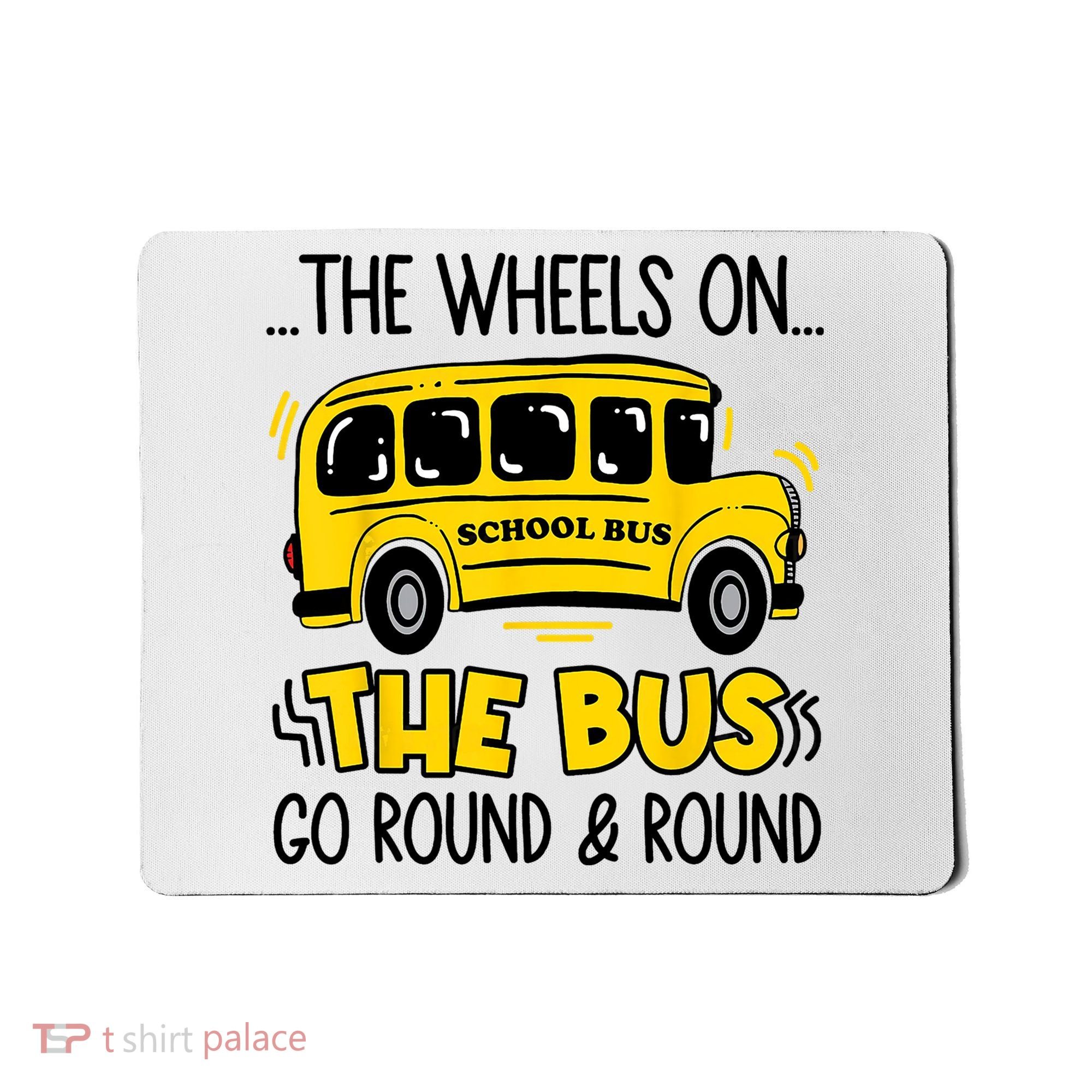 Funny Back To School Funny The Wheels On The Bus Kids Boy Mousepad