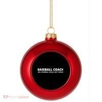 Funny Baseball Trainer Definition Baseball Coach Plastic Christmas Ball Ornament thumb 0