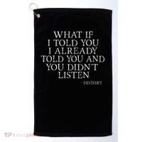 Funny Back To School History Lover History Teacher Student Golf Towel thumb 0