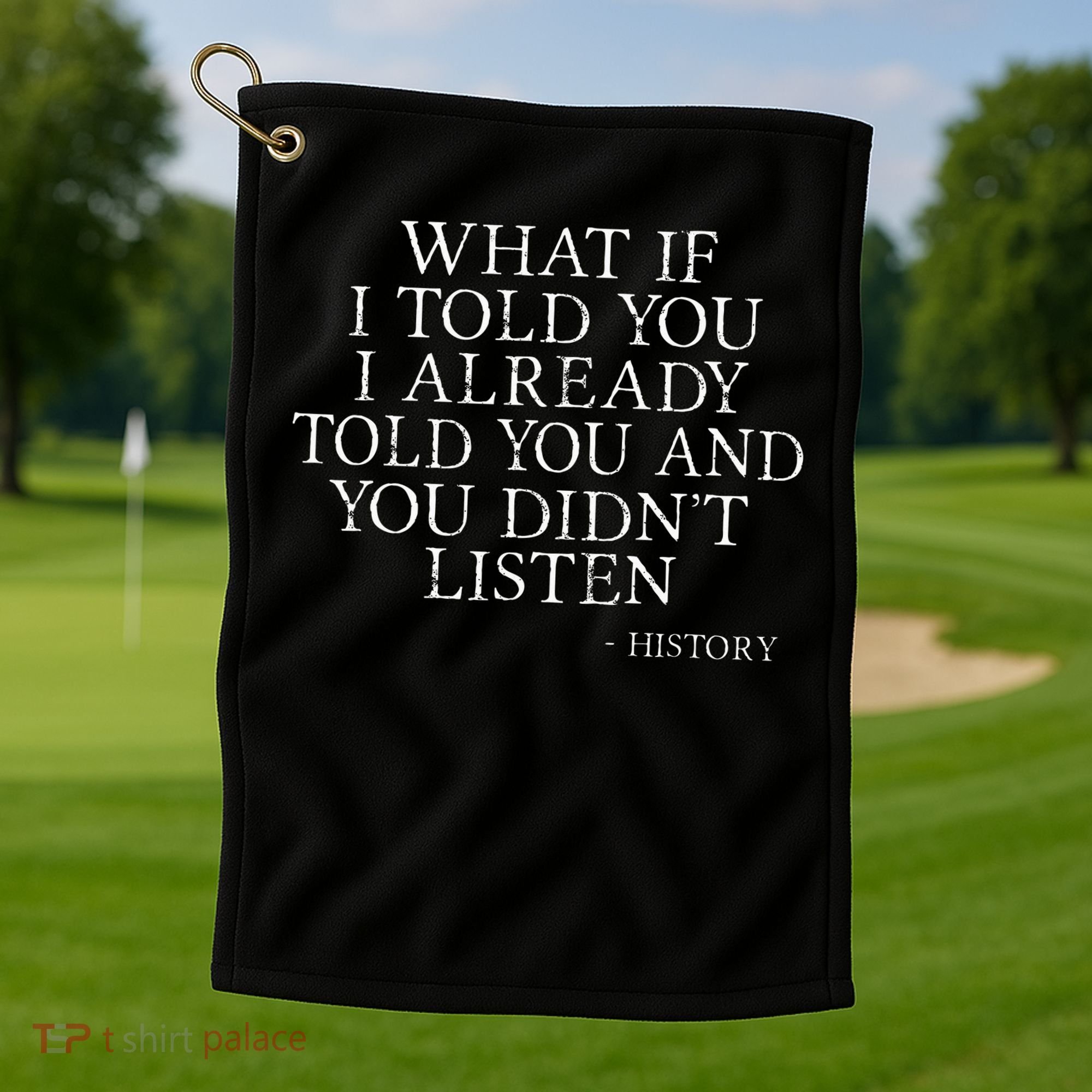 Funny Back To School History Lover History Teacher Student Golf Towel