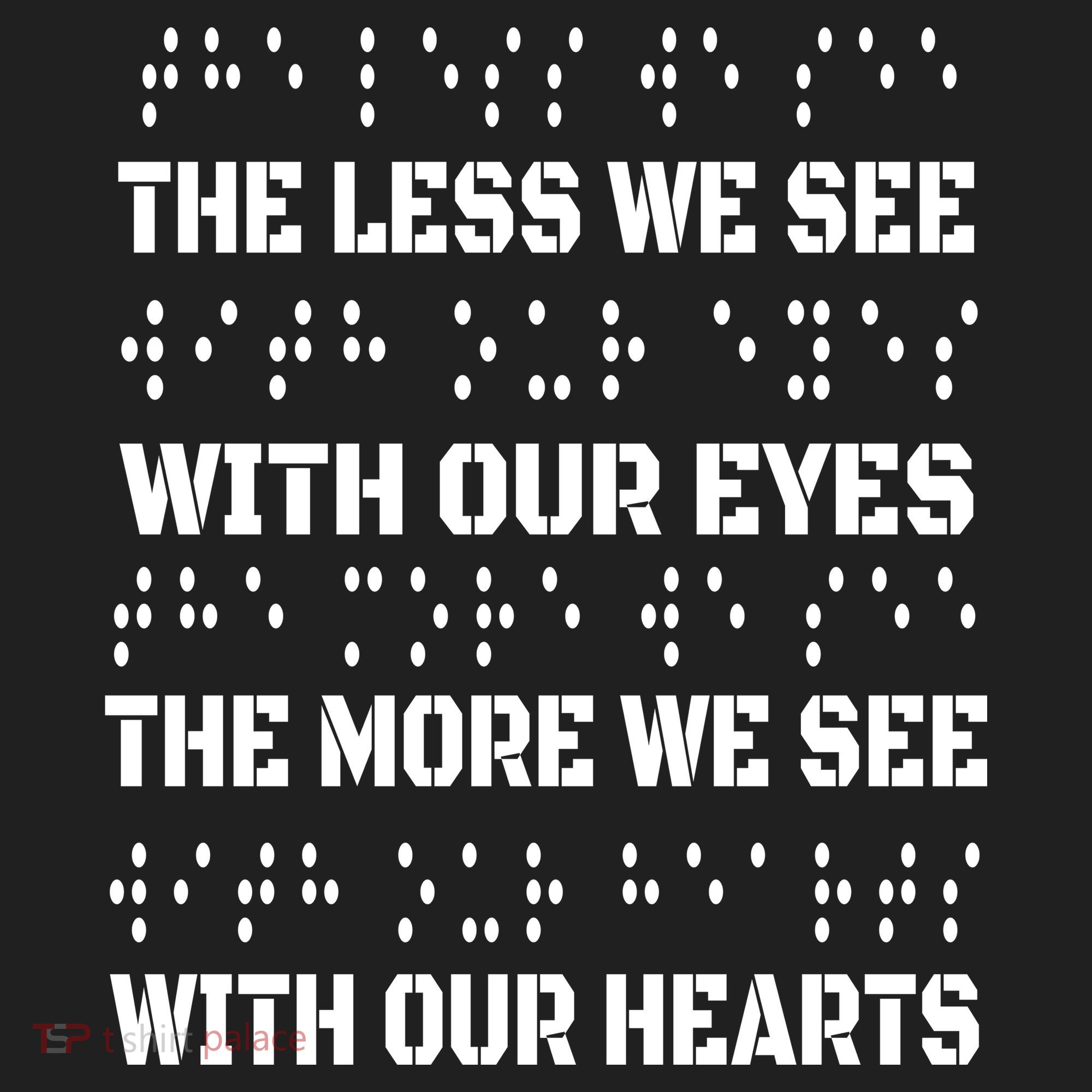 Funny Braille The Less We See With Our Eyes Golf Towel