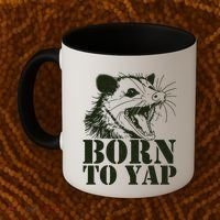 Funny Born To Yap Opossum Coffee Mug thumb 2