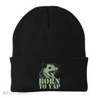 Funny Born To Yap Opossum Beanie thumb 0