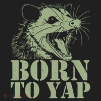 Funny Born To Yap Opossum Beanie thumb 2