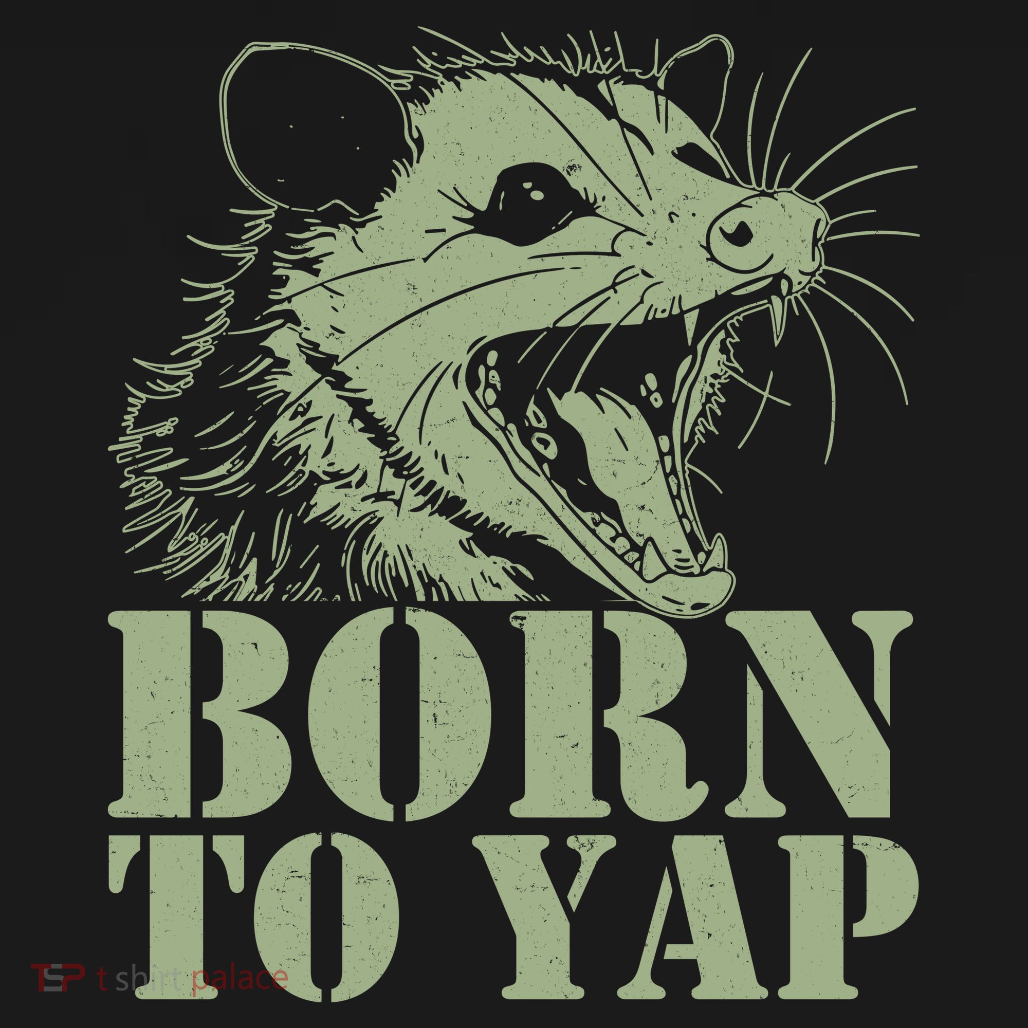 Funny Born To Yap Opossum Women's Tank Top
