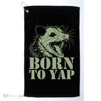 Funny Born To Yap Opossum Golf Towel thumb 0