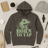 Funny Born To Yap Opossum Hoodie thumb 3