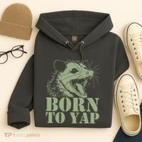 Funny Born To Yap Opossum Hoodie thumb 4