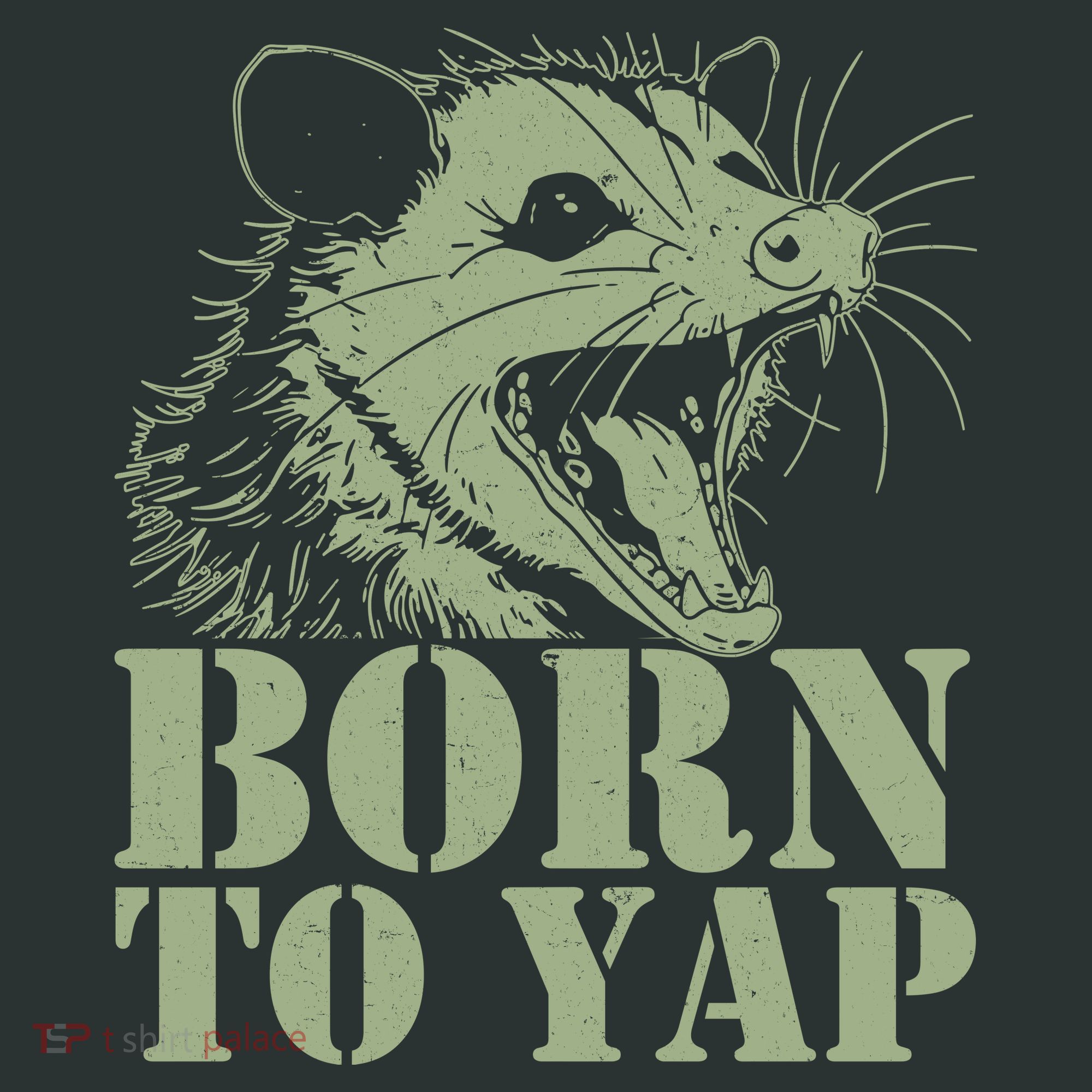 Funny Born To Yap Opossum Long Sleeve Shirt