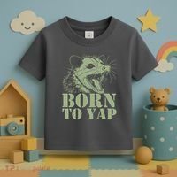 Funny Born To Yap Opossum Toddler T-Shirt thumb 3
