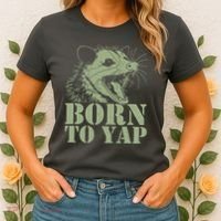 Funny Born To Yap Opossum Women's T-Shirt thumb 2