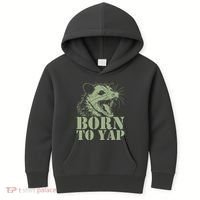 Funny Born To Yap Opossum Kids Hoodie thumb 0