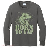 Funny Born To Yap Opossum Kids Long Sleeve Shirt thumb 0