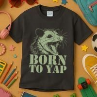 Funny Born To Yap Opossum Kids T-Shirt thumb 3