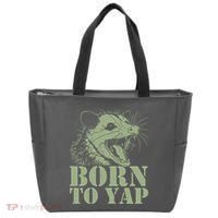 Funny Born To Yap Opossum Tote Bag thumb 0