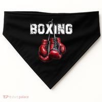 Funny Boxing TShirt I Love Boxing Tshirt USA-Made Doggie Bandana thumb 0