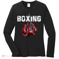 Funny Boxing TShirt I Love Boxing Tshirt Women's Long Sleeve Shirt thumb 0