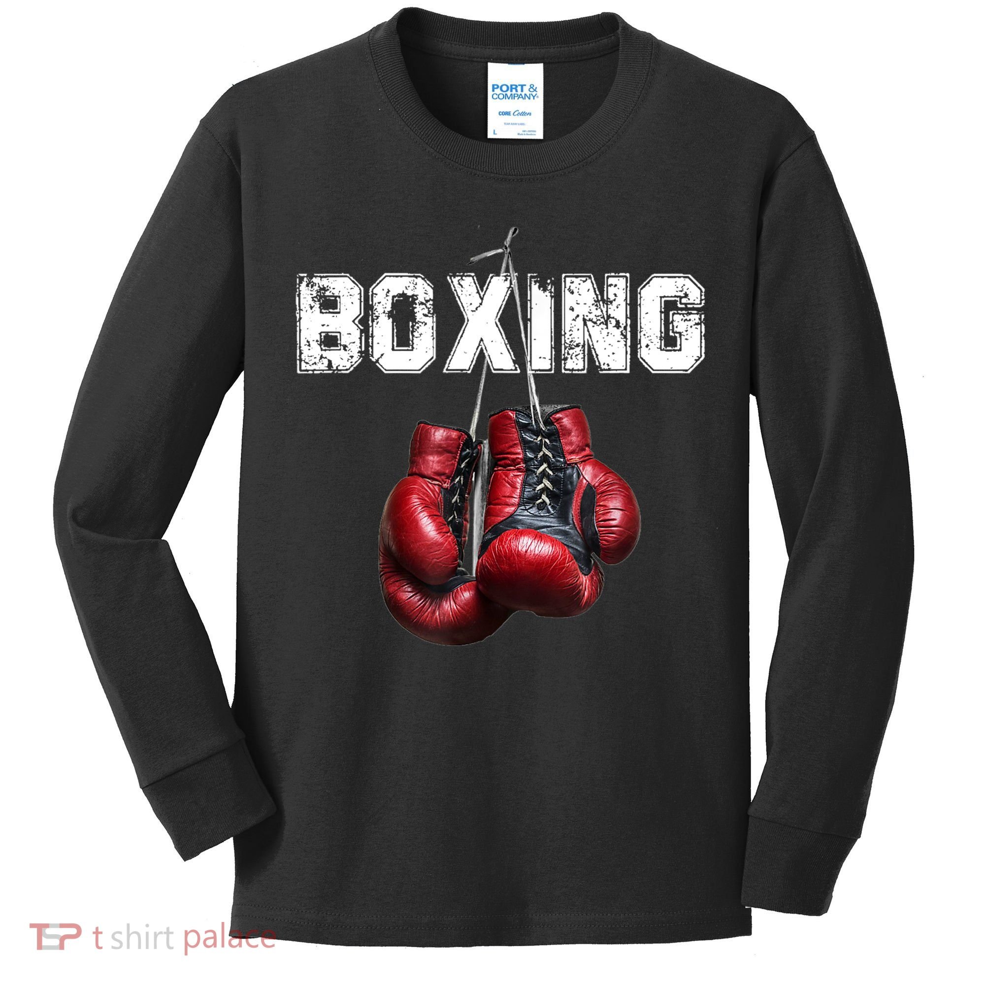 Funny Boxing TShirt I Love Boxing Tshirt Kids Long Sleeve Shirt