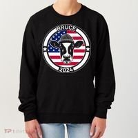 Funny Bruce The Cow Head Bruce For President 2024 Women's Sweatshirt thumb 0
