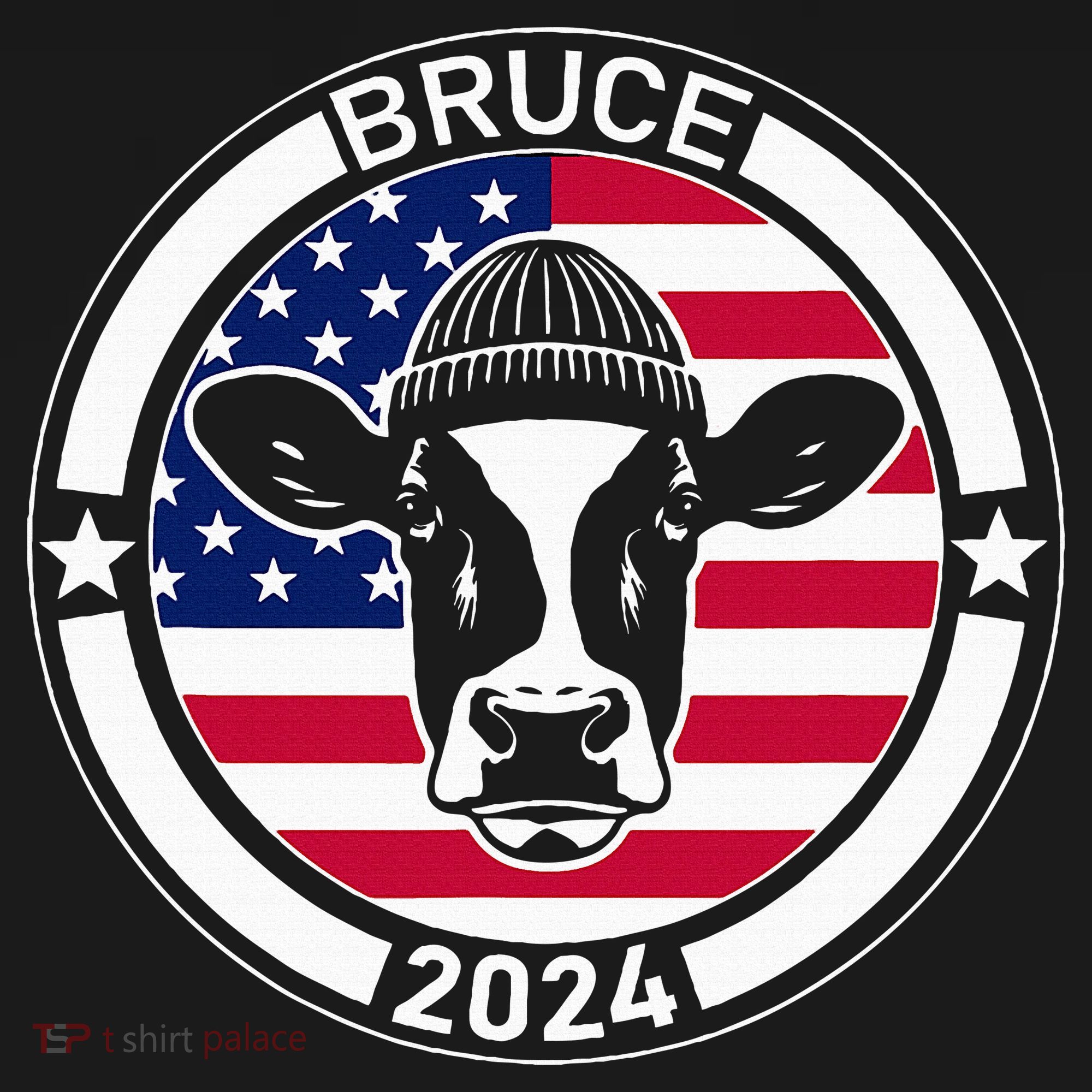Funny Bruce The Cow Head Bruce For President 2024 Women's Hoodie