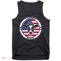 Funny Bruce The Cow Head Bruce For President 2024 Tank Top thumb 0