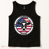 Funny Bruce The Cow Head Bruce For President 2024 Tank Top thumb 2
